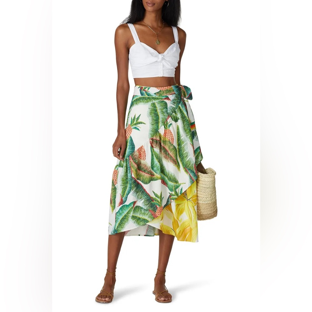FARM Rio Azalea Forest Midi Skirt